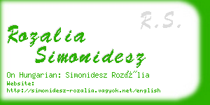 rozalia simonidesz business card